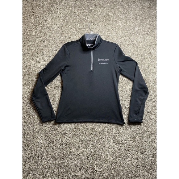 Nike Sweater Womens Small Black Pullover Drifit Lightweight Golf Golfing Ladies - Picture 1 of 12